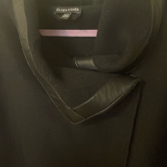 Black Eileen Fisher Wool Coat - Picture 7 of 12